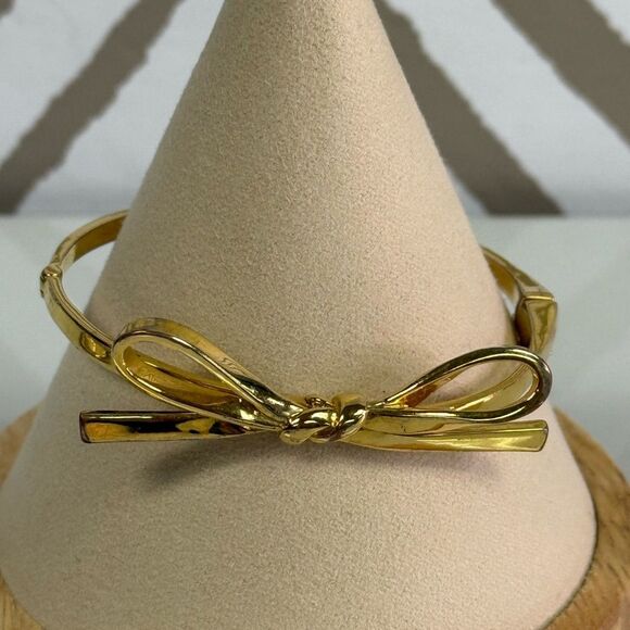 Kate Spade Take a Bow Hinge Bracelet Heart of Gold Take The Plunge Bangles 3 PCS - Picture 2 of 6